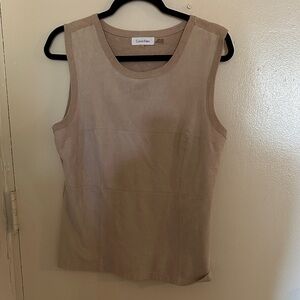 Calvin Klein Beige Tank Top. Quiet Beauty, Minimalist,